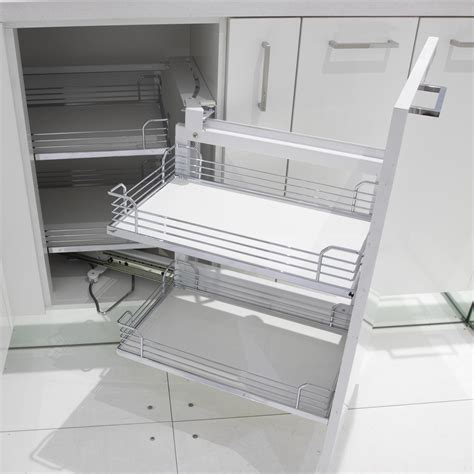 Maximize Your Kitchen Storage with Hafele's Magic Corner Revolving Shelf